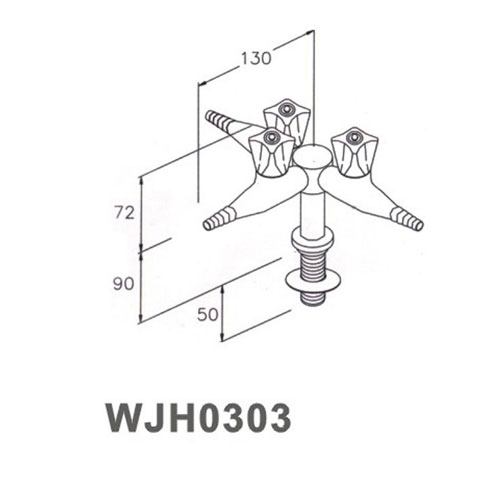 WJH0304-三开立式供气嘴WJH0303A三开气阀