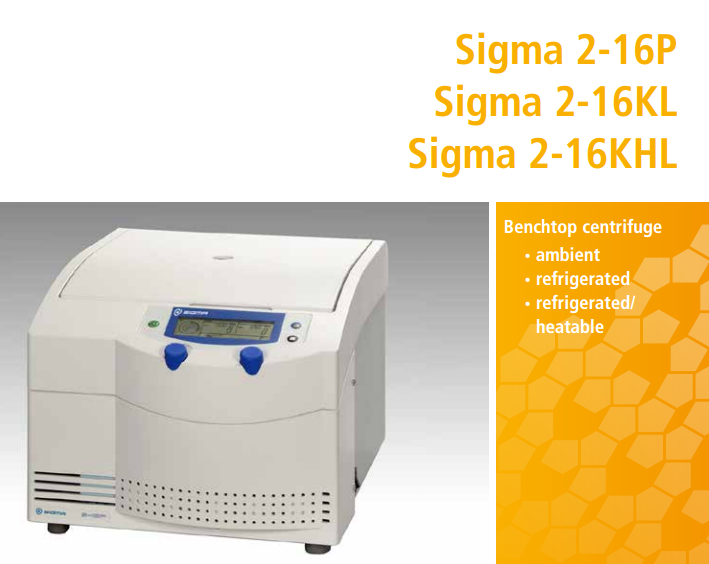 德国SIGMA通用台式高速离心机2-16P/2-16KL