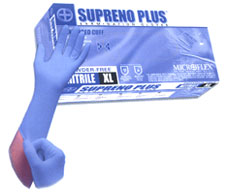 美国Microflex supreno plus适普灵加长型无粉丁腈手套
