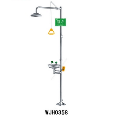 WJH0358复合式不锈钢紧急冲淋洗眼器