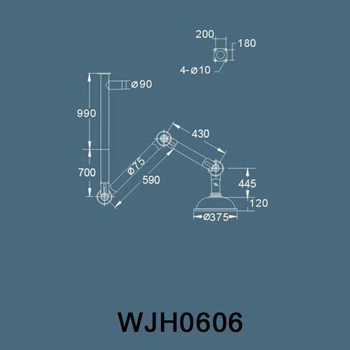 WJH0606型顶式三节原子抽气罩