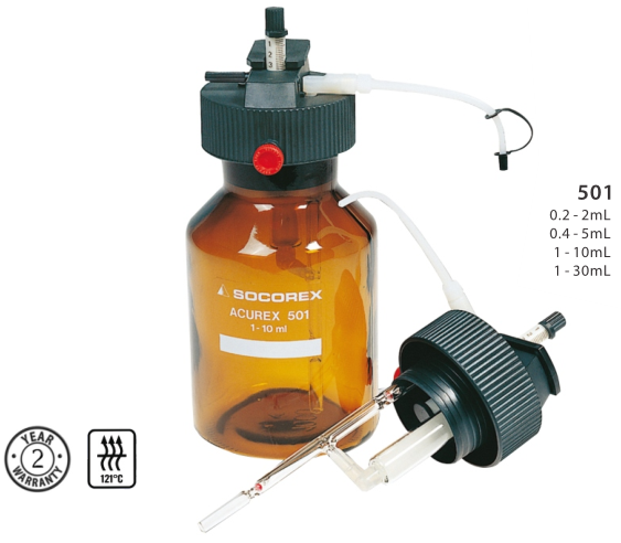 瑞士SOCOREX Acurex紧凑型瓶口配液器501.051/501.052