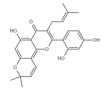 Morusin桑辛素/Mulberrochromene桑根白皮素 NF-κB/STAT3抑制剂|CAS 62596-29-6
