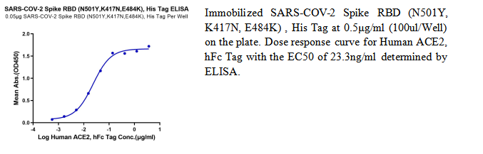 重组SARS-COV-2刺突RBD(N501Y/K417N/E484K)(His标签)
